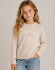Maglione in misto lana panna con logo Givenchy cucito frontale