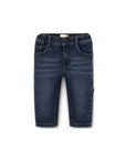 Jeans blu cinque tasche con patch logo Timberland