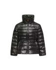 Giubbino Fem nero con dettagli logo Moncler