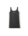 Abito nero in cotone con stampa logo Palm Angels