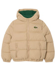 Giubbino beige con patch logo Lacoste