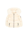 Giubbino panna baby con pelliccia e dettaglio logo Colmar