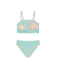 Costume bikini verde acqua con strass applicati Billieblush