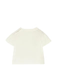 T-shirt baby bianca con dettaglio fiocco check Burberry