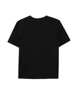T-shirt nera con stampa a contrasto Boss