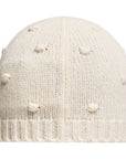 Cappello bianco con dettagli pois e patch logo Moncler