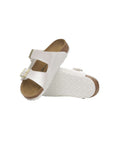 Sandali Arizona bianchi metallizzati Birkenstock
