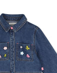Giubbino in jeans con applicazioni frontali Billieblush