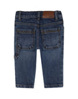 Jeans blu cinque tasche con patch logo Timberland