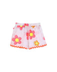 Pantaloncino rosa con stampa fiori Billieblush