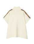 Mantella bianca con dettagli logo Burberry