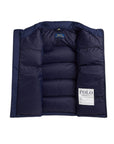 Smanicato blu con logo Ralph Lauren cucito frontale a contrasto