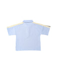 Polo azzurra con dettagli logo Palm Angels