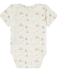 Body in cotone bianco con stampa animali Nanan