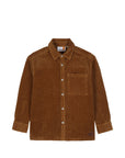 Camicia a costine in velluto mattone con patch logo Timberland