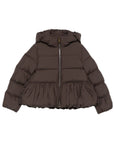Giubbino Elizaveta marrone con dettaglio patch Moncler