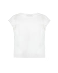 T-shirt bianca con stampa logo Monnalisa e fiori