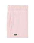 Pantalone in felpa rosa con patch logo Lacoste