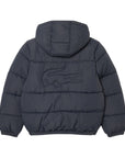 Giubbino grigio con patch logo Lacoste