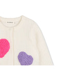 Cardigan bianco con dettagli cuori Billiebllush