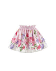 Gonna bianca con stampa fiori Monnalisa