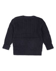Maglione blu baby con logo Ralph Lauren cucito frontale