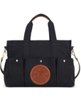 Borsa mamma blu con fasciatoio e dettagli logo Chloé