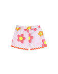 Pantaloncino rosa con stampa fiori Billieblush