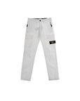 Pantalone bianco cargo con dettaglio logo Stone Island