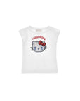 T-shirt bianca con con stampa Hello Kitty Monnalisa