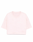 T-shirt rosa cropped con stampa logo Givenchy a contrasto