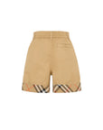 Bermuda beige con dettagli check Burberry
