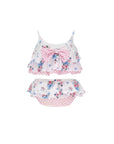 Costume bikini con stampa fiori Monnalisa