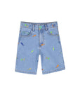 Bermuda di jeans blu con dettagli cuciti Billieblush