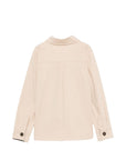 Giacca camicia beige con dettagli logo Fendi