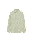 Giacca verde con logo jacquard Fendi