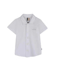 Polo bianca con logo cucito Boss
