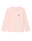 T-shirt manica lunga rosa con patch logo Lacoste
