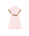 Abito rosa con richiamo check Burberry