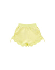 Pantaloncino giallo con dettagli cuciti Monnalisa