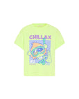 T-shirt gialla fluo con stampa Billieblush