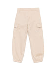 Pantalone beige con patch logo Fendi