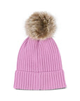 Cappello lilla con pompom e patch logo Moncler