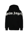 Felpa nera con stampa logo Palm Angels