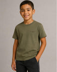 T-shirt verde con logo Givenchy cucito frontale e sul retro