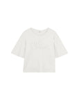 T-shirt bianca con con logo cucito Chloè