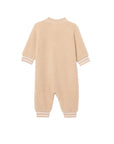 Tutina teddy beige con patch logo Lacoste