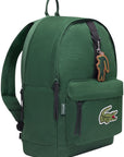 Zaino verde con dettaglio patch cucito Lacoste cucito frontale