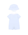 Pagliaccetto con cappello azzurro e logo cucito Givenchy