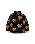 Felpa teddy nera con orsi e logo Burberry